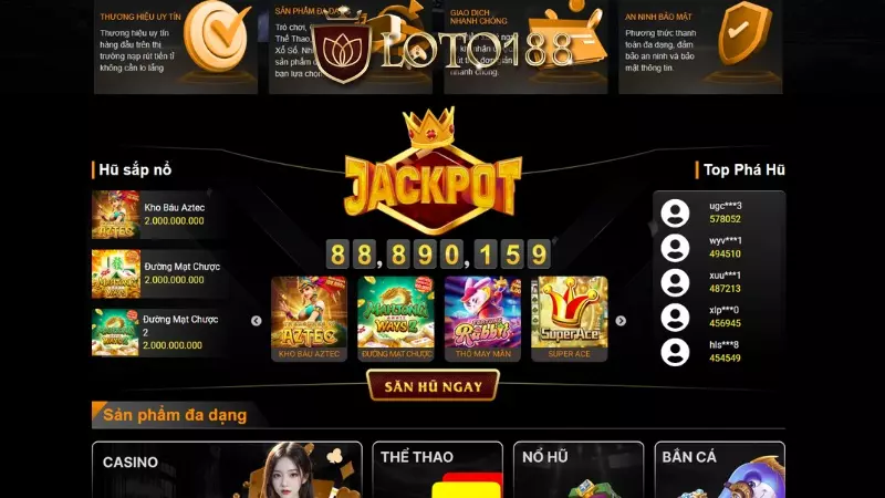 Loto 188 trải nghiệm trực tuyến tuyệt vời