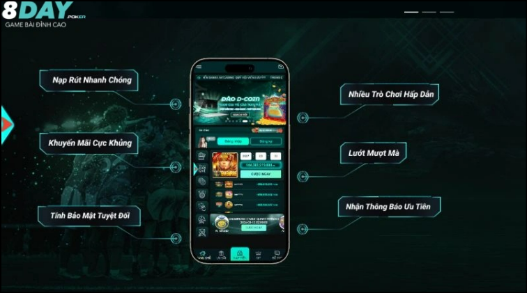 Ứng dụng 8DAY hoạt động mượt mà trên cả hai hệ điều hành Android và iOS