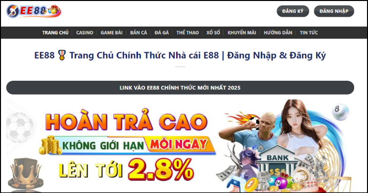  EE88 – Sòng Bạc Lớn Nhất Với Tiềm Năng Vượt Trội