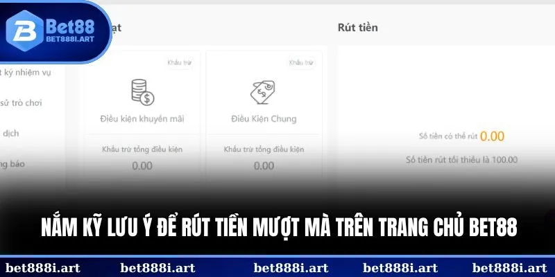 Nắm kỹ lưu ý để rút tiền mượt mà trên trang chủ BET88 Nắm kỹ lưu ý để rút tiền mượt mà trên trang chủ BET88