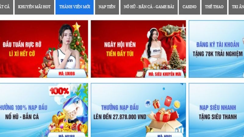 Tổng hợp các chương trình khuyến mãi 78WIN mới nhất