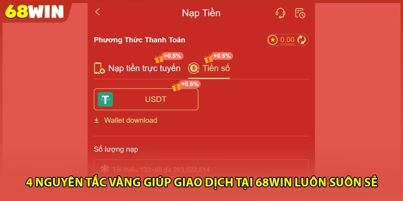Bốn nguyên tắc cần nhớ khi nạp tiền tại 68WIN Bốn nguyên tắc cần nhớ khi nạp tiền tại 68WIN